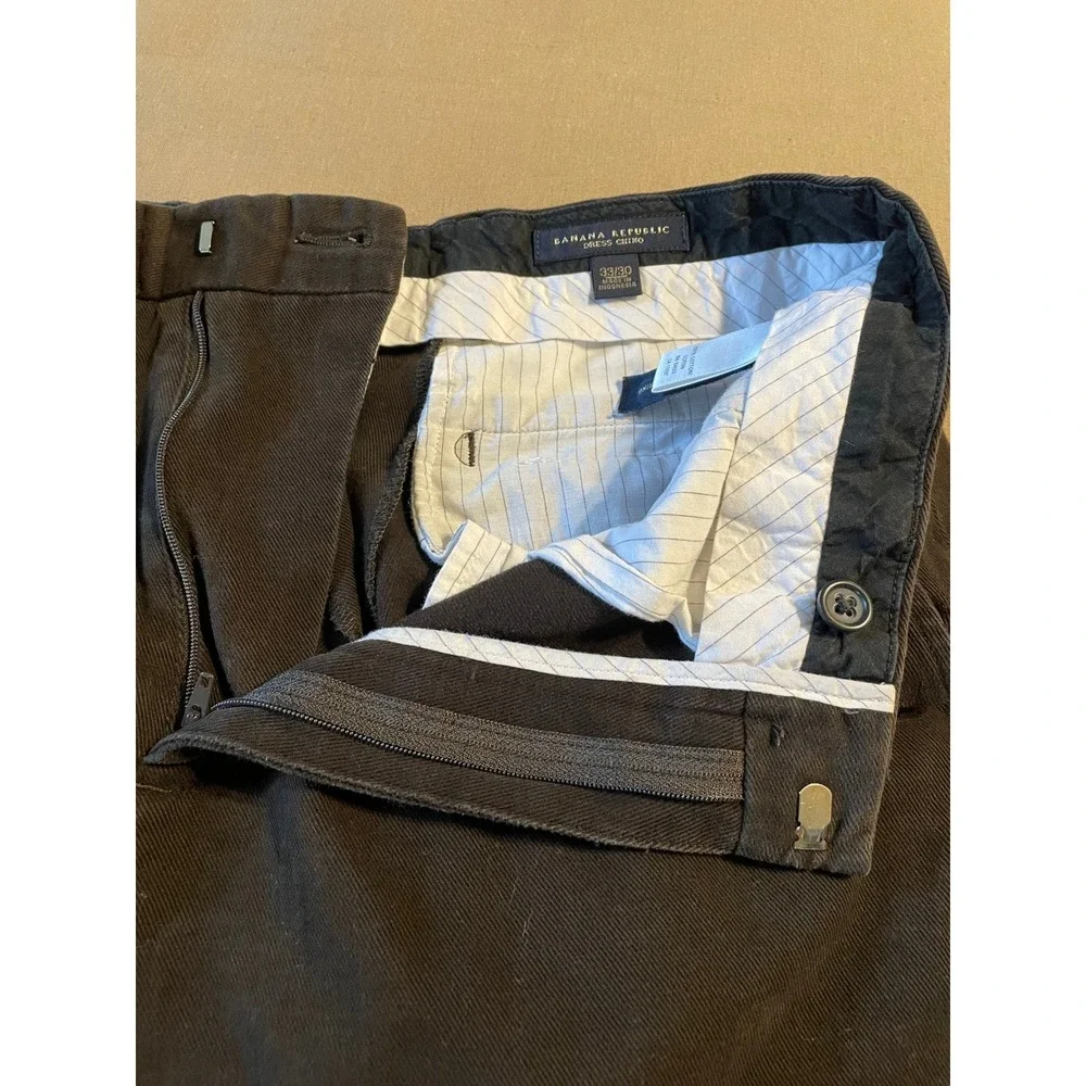 Vintage Banana Republic Dress Chino Men's 33/30 Brown Relaxed Pants Trousers